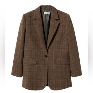 Mango Check Suit Blazer - L